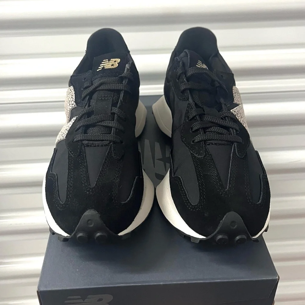 New Balance 327 Animal Print Logo Casual Women Sneakers Black Leopard various sz - Picture 6 of 11